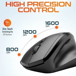 Clearance Delton S30 Wireless Optical 2.4 GHz Mouse, Black (DMERGS30-WB)