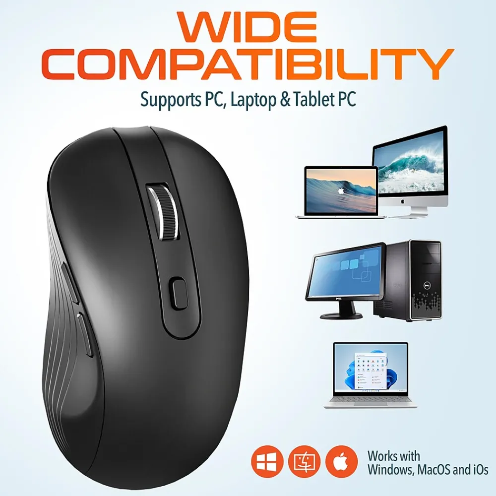 Best Delton S8/D101 Wireless Optical 2.4 GHz Mouse and Non-Skid Mouse Pad, Black (DMMPADKIT101)