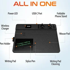 Best Delton S8/D101 Wireless Optical 2.4 GHz Mouse and Non-Skid Mouse Pad, Black (DMMPADKIT101)