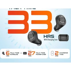 Hot Delton T150 Wireless Active Noise-Canceling Bluetooth Stereo Earbuds with Auto-Pairing USB Dongle, Black (DBHT150)