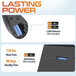 Delton T42 Wireless Keyboard with Tablet Holder and M42 Optical Mouse Combo, Black (DKBMT42-WB)