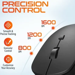 Delton T42 Wireless Keyboard with Tablet Holder and M42 Optical Mouse Combo, Black (DKBMT42-WB)