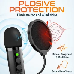 Clearance Delton U3000 Noise Canceling Condenser Microphone, Black (DRU3000)