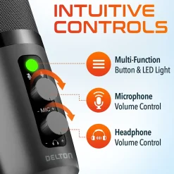 Clearance Delton U3000 Noise Canceling Condenser Microphone, Black (DRU3000)