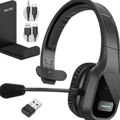 New Delton 20X Professional USB-C, 3.5mm Noise Canceling Bluetooth On Ear Headset (DBTHEAD20XBTDLHSAS1)