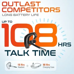 Delton 95X Wireless Noise Canceling Bluetooth Computer Headset, MS Teams, Black (DBH95X)