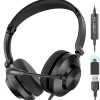 Discount Delton 32Y MS Teams Noise-Canceling On-Ear Computer Headset, USB Type-A & Type C, Black (DWH32Y)