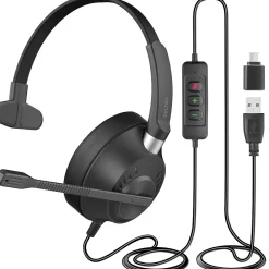 Best Delton 40Y Noise-Canceling Mono Over-the-Ear Headset, USB Type-A (DWH40YAC)