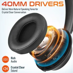 Best Delton 40Y Noise-Canceling Mono Over-the-Ear Headset, USB Type-A (DWH40YAC)