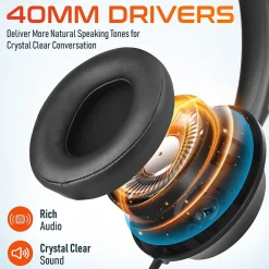 Best Delton 42Y Noise-Canceling Stereo Over-the-Ear Headset, USB Type-A (DWH42YAC)