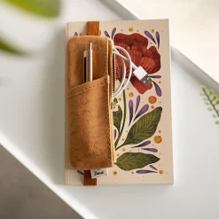 Composition Notebooks|Denik Burgundy Bloom Composition Notebook, College Ruled, 144 Sheets, Multicolor (NBPOUCHSET1837L)