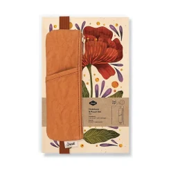 Notebooks|Denik Burgundy Bloom 1-Subject Composition Notebook, College Ruled, Multicolor (NBPOUCHSET1378L)