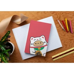 Journals|Denik Smoko Tayto Lucky Cat Journal, 5.25" x 8.25", College Ruled, 144 Pages (LFC1885L)