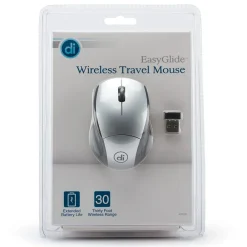 Outlet Digital Innovations EasyGlide Ambidextrous Wireless Optical 2.4 GHz Mouse, Black/Silver (GB1747)
