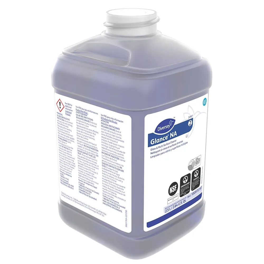 Glance NA Glass & Multi-Surface Cleaner for J-Fill, Refill, 2.5L, 2/Carton (100975197)<Diversey New