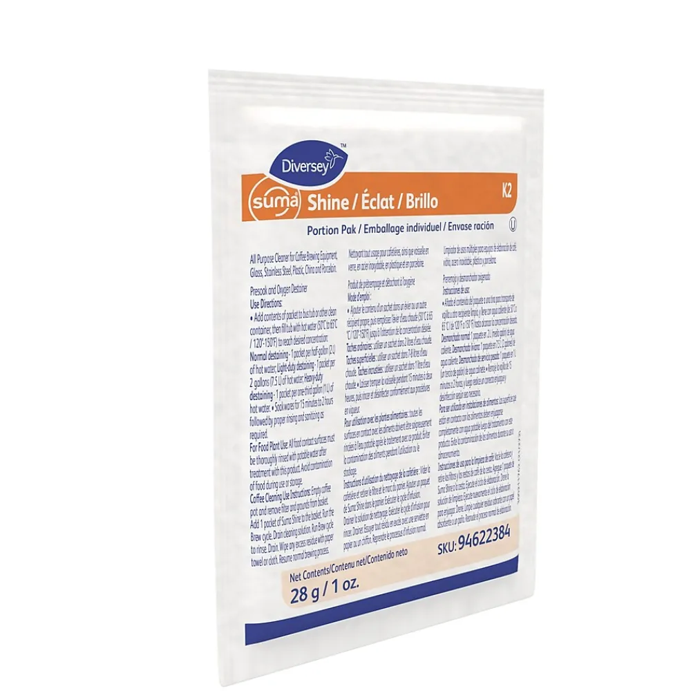Suma Shine Portion Pak, Unscented, 0.99 oz., 100/Carton (94622384)<Diversey New