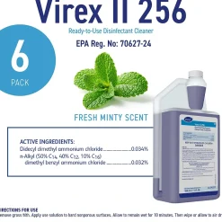 Virex II 256 One-Step Disinfectant Cleaner and Deodorant, 32 oz., 6/Carton (04331.)<Diversey Clearance