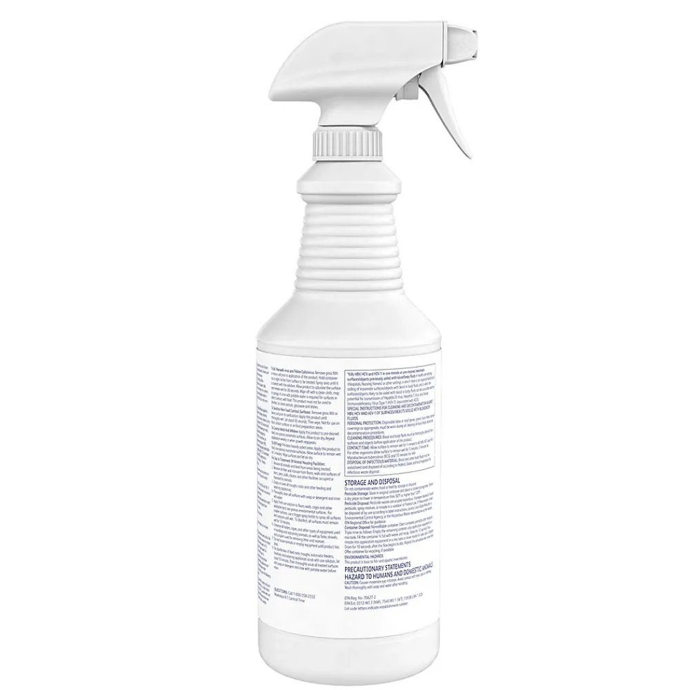 Diversey TB Disinfectant Cleaner, RTU, Lemon Scent, 32 oz., 12/Carton (04743.)<Virex