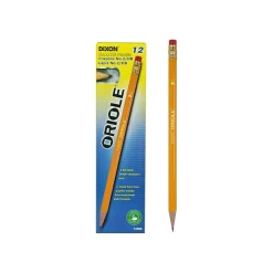 Pencils|Dixon Oriole Pre-Sharpened Wooden Pencil, 2mm, #2 Soft Lead, Dozen (12886)