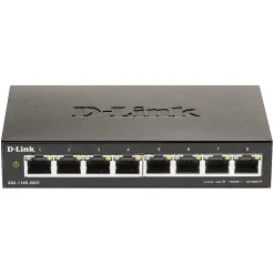 New D-Link DGS-1100 Series 8-Port Gigabit Ethernet Smart Switch, Black (DGS-1100-08V2)