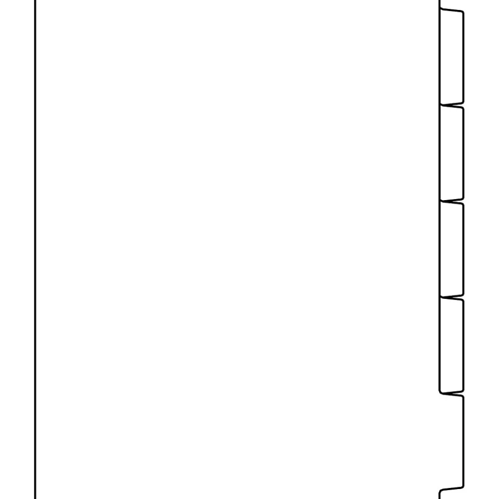 Dividers|DocuCopy Reverse Collated Blank Paper Dividers, 5-Tab, White, 1,250/Case (1001)