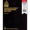 Accounting & Record Journals*Dome Simple Weekly Bookkeeping Record, 8.75" x 11.25", Black (600)