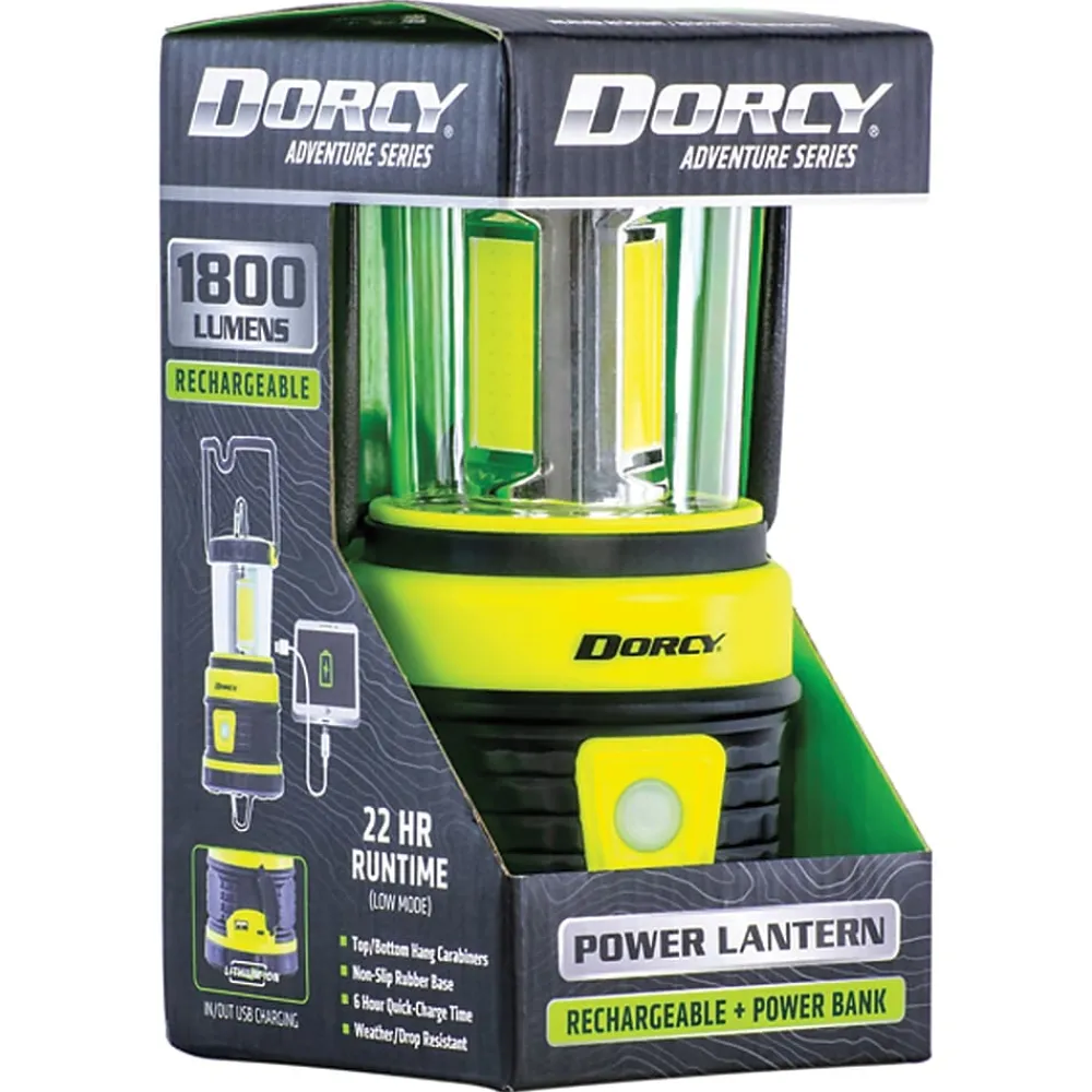 Dorcy 1,800-Lumen LED Rechargeable Adventure Lantern, Black & Yellow (41-3125)