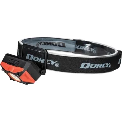 Dorcy Ultra HD 650-Lumen LED Rechargeable Headlamp with Motion Sensor, Red & Black (41-4337)