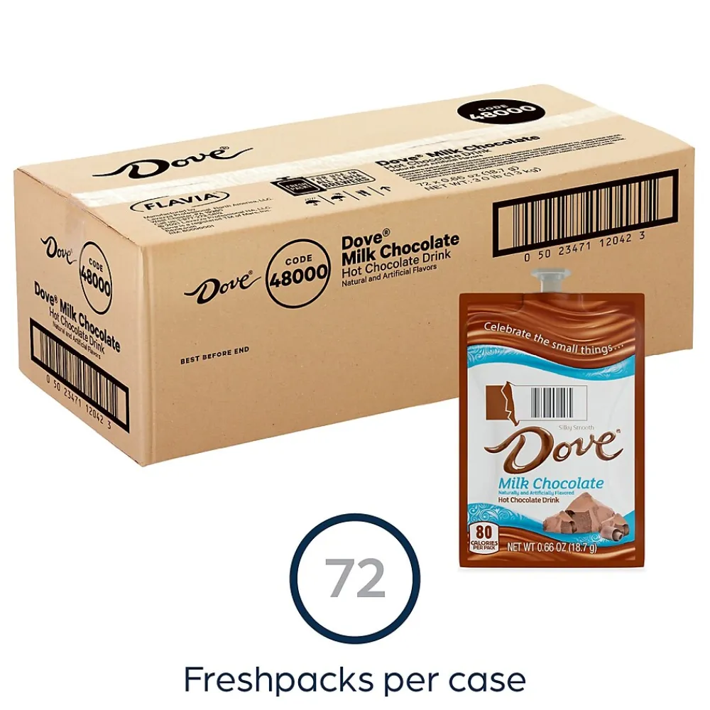 Dove Silky Smooth Milk Chocolate Hot Cocoa, Flavia Freshpack, 72/Carton (MDRA117)