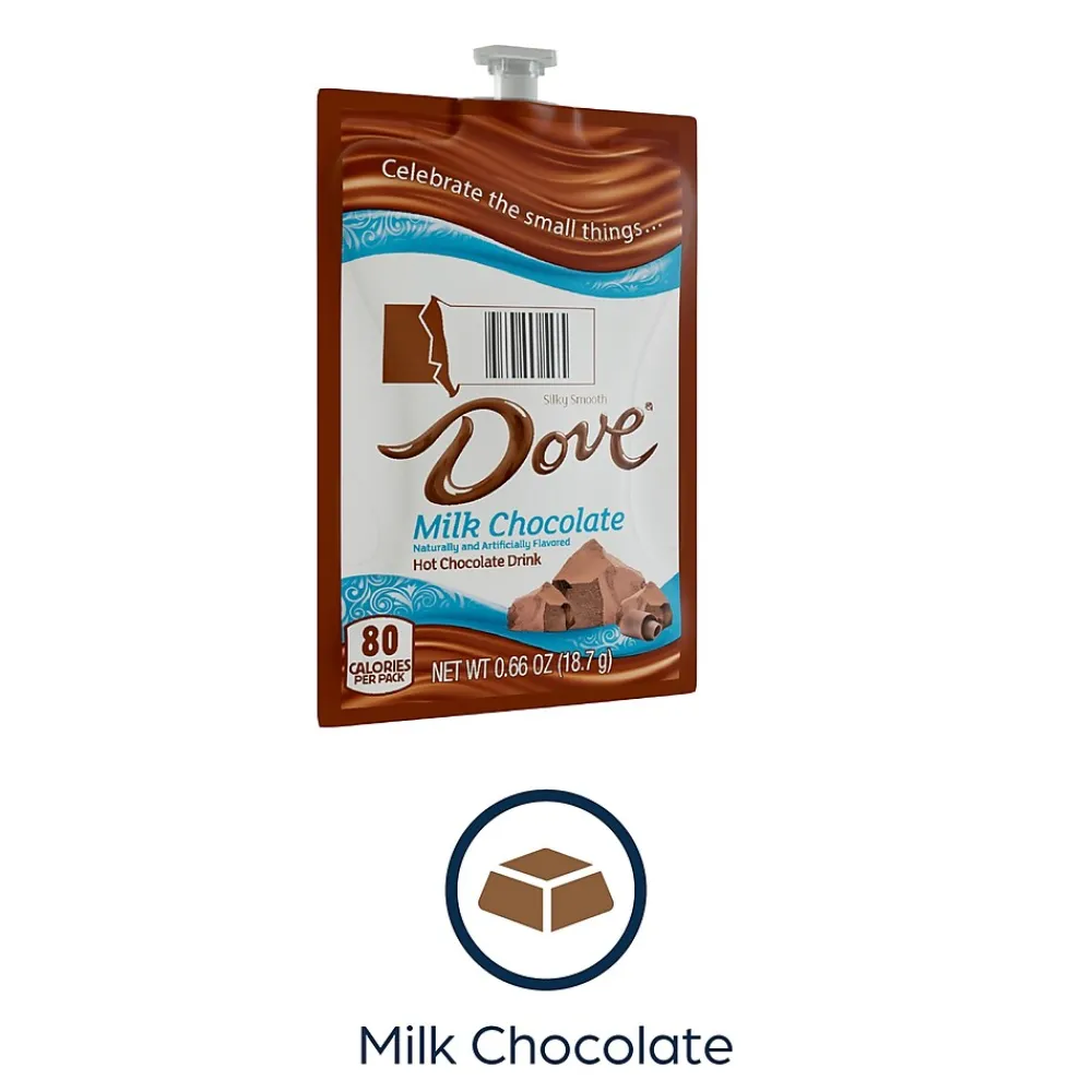 Dove Silky Smooth Milk Chocolate Hot Cocoa, Flavia Freshpack, 72/Carton (MDRA117)
