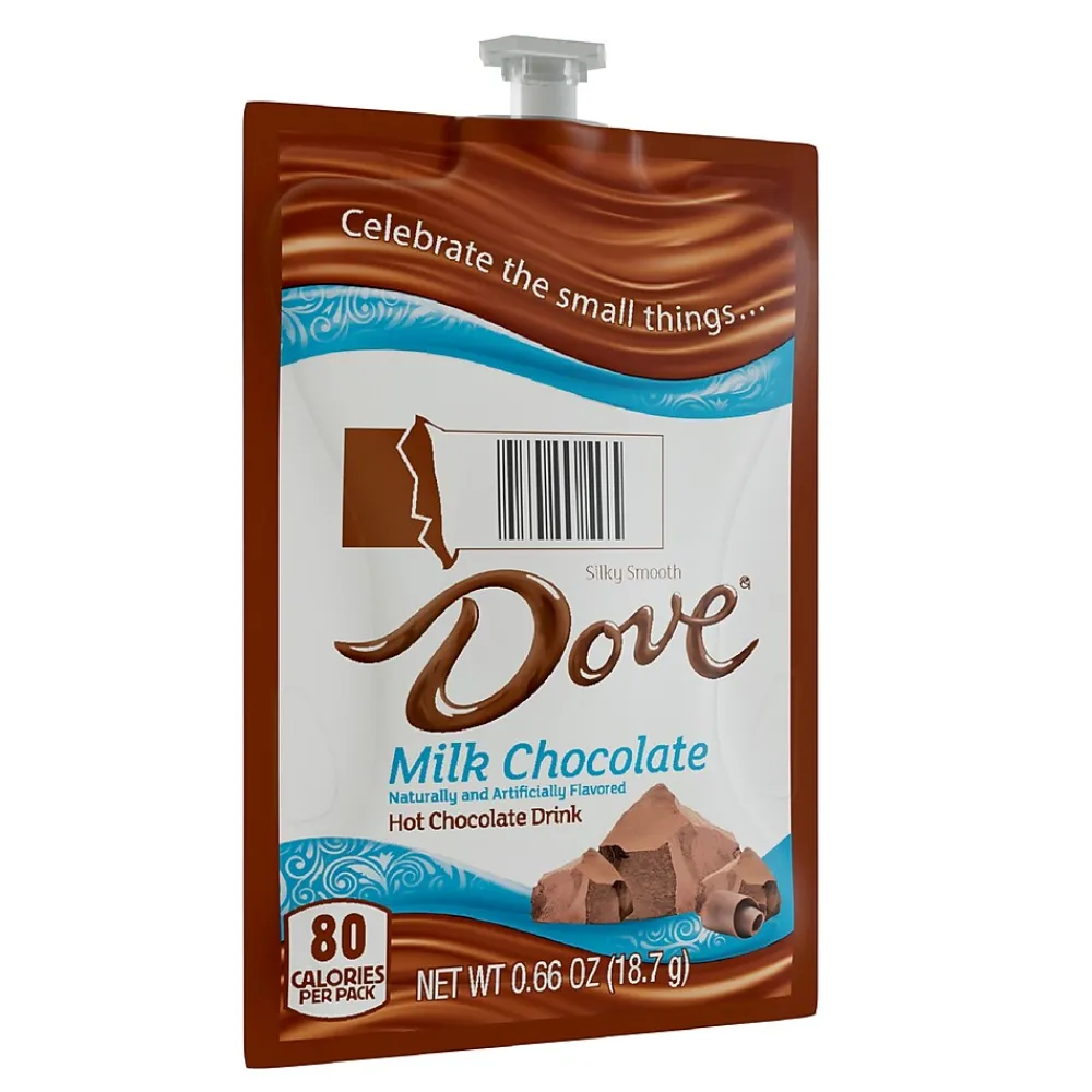 Dove Silky Smooth Milk Chocolate Hot Cocoa, Flavia Freshpack, 72/Carton (MDRA117)
