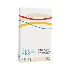 Multipurpose Paper*Diversity Products Solutions by Staples DPS by Staples 30% Recycled 8.5" x 14" Multipurpose Paper, 20 lb., 92 Brightness, 5000/Carton