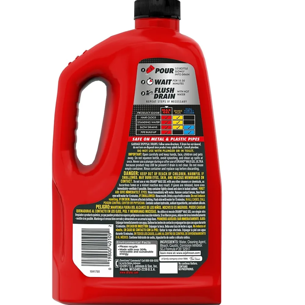 Max Gel Drain Cleaner, 80 Fl. Oz. (694772)<Drano Best