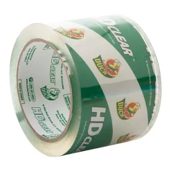 Online Duck HD Clear Heavy Duty Packing Tape, 3" x 54.6 yds., Clear, 6/Pack (307352/7496)