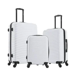 Adly 3-Piece Hardside Spinner Luggage Set, (DKADLSML-WHI)<DUKAP