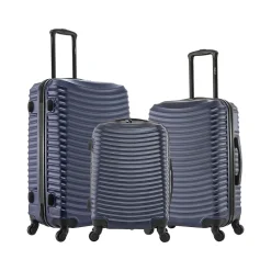 Adly 3-Piece Hardside Spinner Luggage Set, (DKADLSML-BLU)<DUKAP