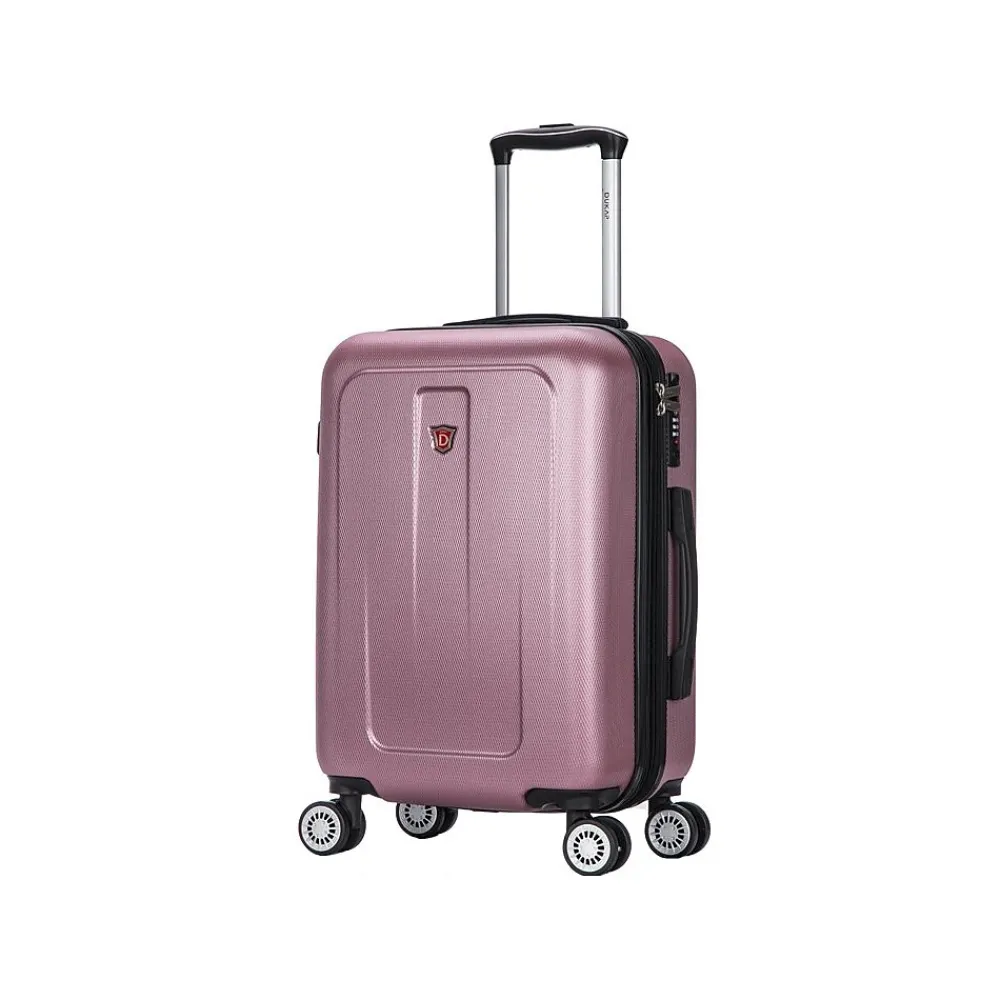Crypto 19.75" Hardside Carry-On Suitcase, 4-Wheeled Spinner, TSA Checkpoint Friendly, Rose Gold (DKCRY00S-ROS)<DUKAP Best