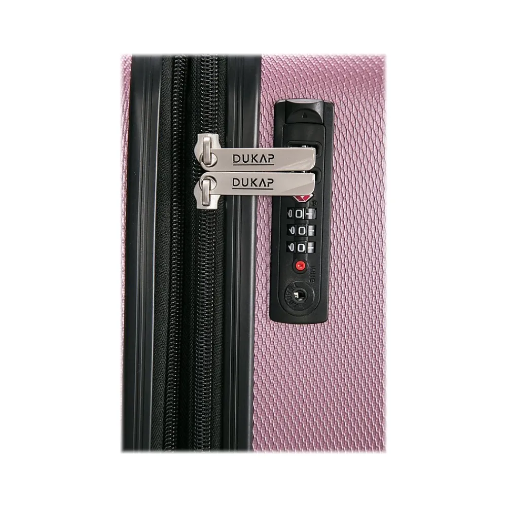 Crypto 19.75" Hardside Carry-On Suitcase, 4-Wheeled Spinner, TSA Checkpoint Friendly, Rose Gold (DKCRY00S-ROS)<DUKAP Best