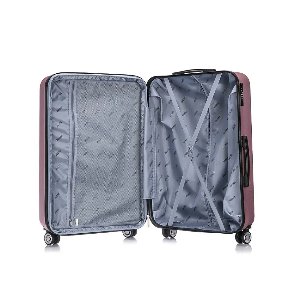 Crypto 19.75" Hardside Carry-On Suitcase, 4-Wheeled Spinner, TSA Checkpoint Friendly, Rose Gold (DKCRY00S-ROS)<DUKAP Best