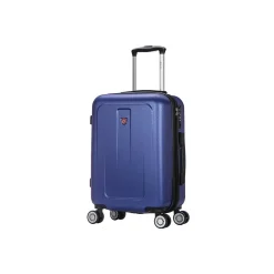 Crypto 19.75" Hardside Carry-On Suitcase, 4-Wheeled Spinner, TSA Checkpoint Friendly, Blue (DKCRY00S-BLU)<DUKAP New