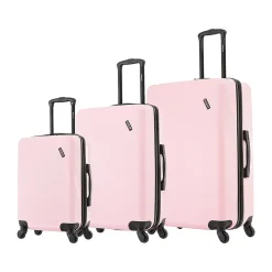 Discovery 3-Piece Hardside Spinner Luggage Set, Pink (DKDISSML-PNK)<DUKAP Hot
