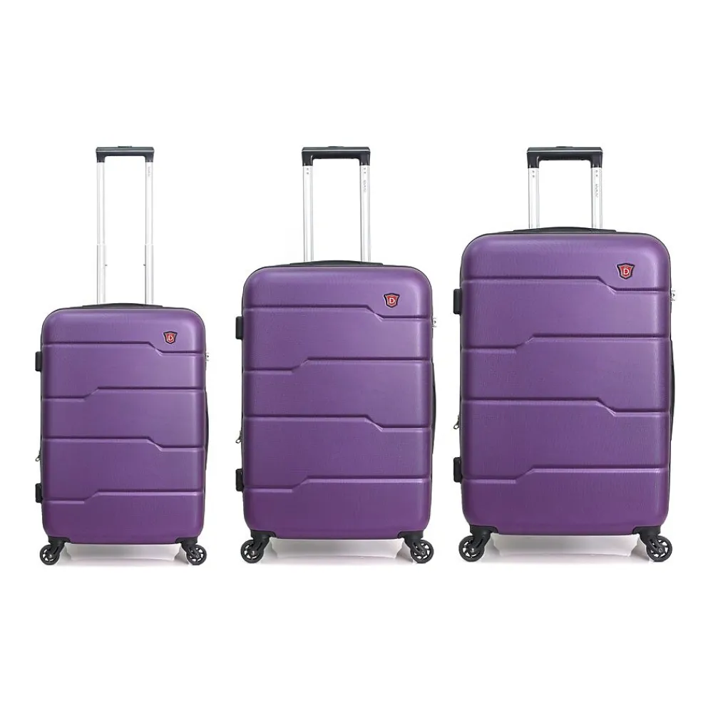 Rodez 3-Piece Hardside Spinner Luggage Set, TSA Checkpoint Friendly, (DKRODSML-PUR)<DUKAP Sale