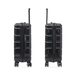 Sense 3-Piece Hardside Spinner Luggage Set, (DKSENSML-BLK)<DUKAP Hot