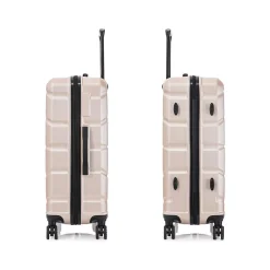 Sense 3-Piece Hardside Spinner Luggage Set, (DKSENSML-CHA)<DUKAP New