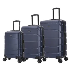 Sense 3-Piece Hardside Spinner Luggage Set, (DKSENSML-BLU)<DUKAP New
