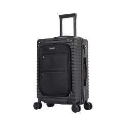 Tour 20" Hardside Carry-On Suitcase, 4-Wheeled Spinner, TSA Checkpoint Friendly, (DKTOU00S-BLK)<DUKAP New