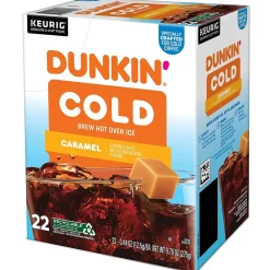 Dunkin' Cold Caramel Iced Coffee Keurig® K-Cup® Pods, Medium Dark Roast, 88/Carton (5000375314CT)