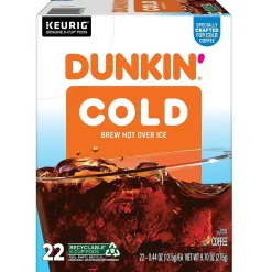 Dunkin' Cold Iced Coffee Keurig® K-Cup® Pods, Medium Dark Roast, 22/Box (5000369251)