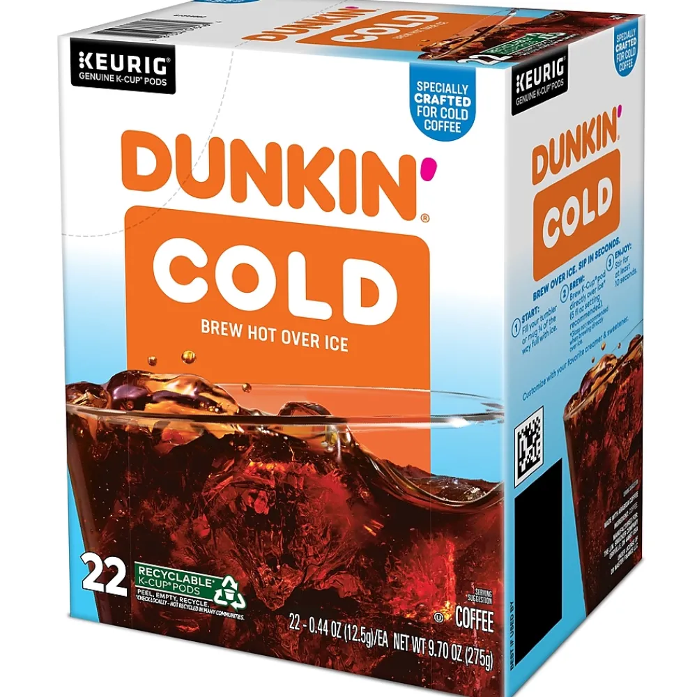Dunkin' Cold Iced Coffee Keurig® K-Cup® Pods, Medium Dark Roast, 22/Box (5000369251)