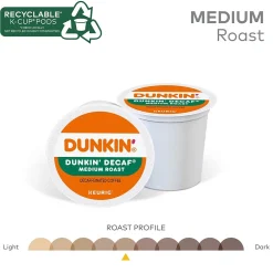 Dunkin' Decaf Coffee Keurig® K-Cup® Pods, Medium Roast, 88/Carton (400846)